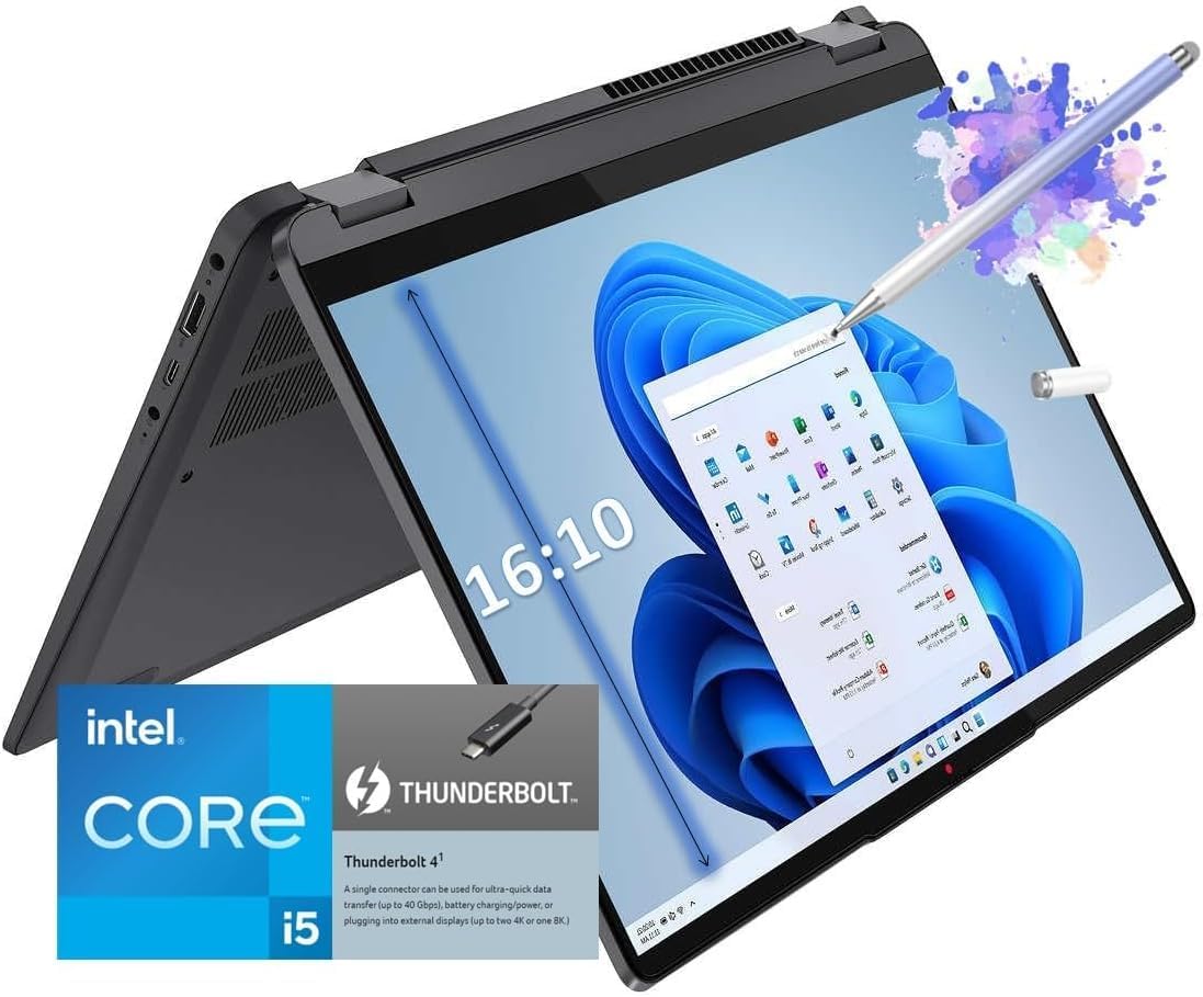 Lenovo IdeaPad 5i touchscreen laptop with numeric keypad 15.6 inch FHD IPS Intel Core i5 SSD Windows 11 Home for students and office work