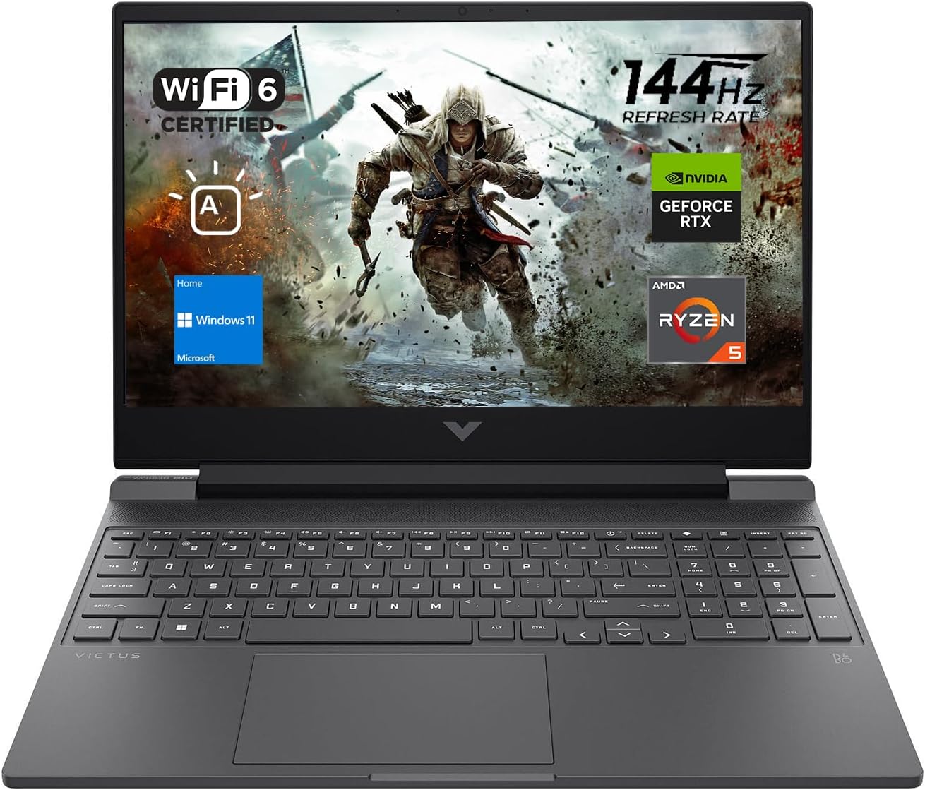 HP Victus 15 RTX 4050 AMD Ryzen gaming laptop for high school and college students best value gaming and study 144Hz
