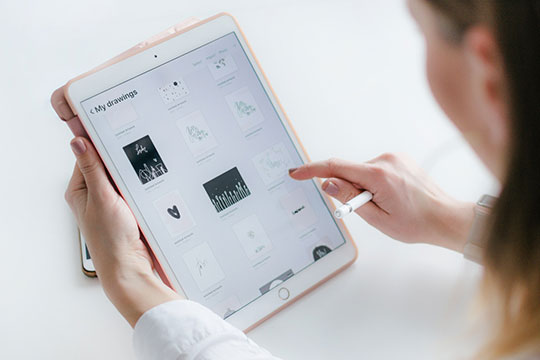 Tablet used for education and design